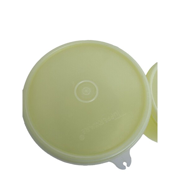 Vintage TUPPERWARE Yellow Storing Containers/ Canister Set #263 &264 With Lids - Picture 3 of 12